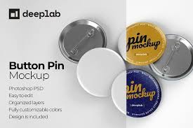 Glossy Button Pin Mockup Set In 2020 Badge Design Mockup Button Pins