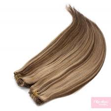 When caring for hair extensions, brushing or styling the extensions gently can prevent the hair from falling out. 16 Inch 40cm Deluxe Clip In Human Remy Hair Dark Brown Blonde Hair Extensions Sale