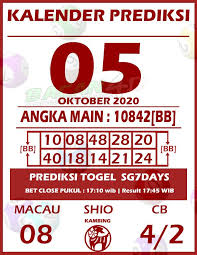 Kalender Prediksi Togel Sg7days 05 November 2020 Bacan4d Di 2020 Kalender Shio Pengikut
