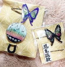 鬼滅の刃 鬼滅 胡蝶しのぶ ヘアピンセット レジン ハンドメイド 滅 胡蝶