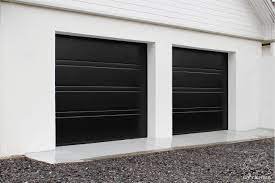 White house black garage door. Sectional Garage Doors 2 De