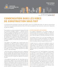 Https Www Acq Org Wp Content Uploads 2020 02 Residentiel Fiches Techniques Condensation Vides Construction Sous Toit Pdf