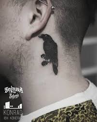 Bird Tattoo Behind Ear Men Little Crow Tattoo Behind Ear Crow Ear Tattoo Crow Ear Tattoo Neck Tattoo Crow Tattoo Tattoos