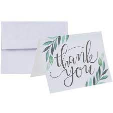 Blank cards are great for many purposes and you can decorate them however you want! Green Leaves Thank You Cards Hobby Lobby 1902956