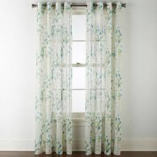 Liz claiborne quinn geo room darkening grommet top curtain panel jcpenney curtains living room modern blue. Jcpenney Home Caspian Sheer Grommet Top Single Curtain Panel Jcpenney