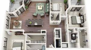 Desain rumah minimalis 3 kamar ini menggambarkan tiga kamar yang berhadapan dan ruang tamu diapit ditengah. 23 Model Rumah Minimalis 3 Kamar Inspirasi Rumah Modern Anda