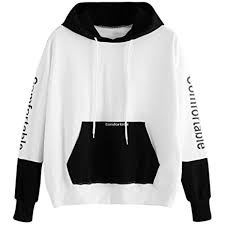 Black And White Sweatshirt For Girls Women Girls Hoodie Comfortable Sweatshirt Long Sleeve Pullover Blouse See This Great Product This Is An Affiliat Sweatshirts Comfy Hoodies Hoodies
