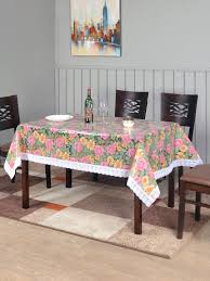 Get 5% in rewards with club o! Aspen Printed With Lace 6 Seater Table Cover Silver Nilkamal At Home Home