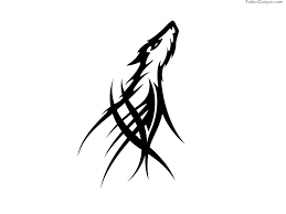 Free Designs Simple Tribal Wolf Tattoo Wallpaper Picture 4371