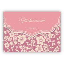 Eine hochzeit ist eine einzigartige begebenheit, die geradezu ganz besondere hochzeitswünsche verlangt. Wunderbare Vintage Gluckwunschkarte Mit Retro Kirschbluten Muster In Rosa Zur Hochzeit Taufe Geburt Examen Etc Gluckwunsch Kartenkaufrausch De