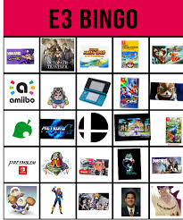 Basically what the title says, drop your bingo cards for tomorrow's direct here. Nintendo E3 2018 Bingo Album On Imgur