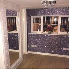 Generally, a 350 square foot area can be covered with a gallon of glitter paint. Glitter Wall Glitter Paint For Walls Glam Room Home