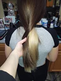 Modern day grecian curls with golden and brown highlights. Alter Ego Before And After Blonde Underneath By Brittney Facebook