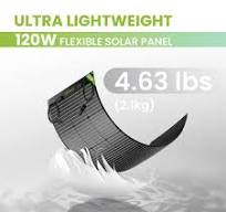 Uirbxiy 120W Flexible Solar Panel – Lightweight, Bendable, Waterproof for  RV, Camping