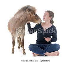 Aprovecha nuestras oportunidades y liquidación siempre que quieras. Falabella Miniature Horse And Girl In Front Of White Background Canstock
