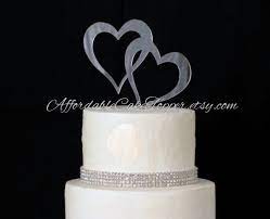 Heart Cake Topper Double Heart Cake Topper Two Hearts Cake Etsy Wedding Cake Toppers Heart Wedding Cakes Heart Wedding Cake Topper