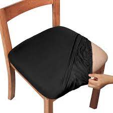 Universal stretch seat cover casewedding dining room chair seat cushion cover. Buy Gute Chair Seat Covers Dining Room Chair Seat Covers With Ties Stretch Solid Chair Covers Protectors For Dining Room Kitchen Chairs Set Of 4 Black Online In Vietnam B081hzvdnn
