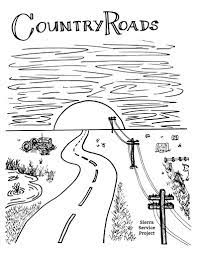 Free spring coloring pages for adults the country chic cottage. Coloring Pages Part 2 Country Roads Sierra Service Project