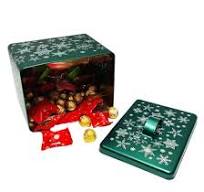 Factory Wholesale Rectangular Metal Packaging Red Christmas ...