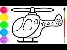 Gambar helikopter hitam putih paling baru. Pelajari Menggambar Dan Mewarnai Helikopter Halaman Untuk Anak Anak Youtube