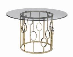 Round extendable dining tables in glass, wooden and best modern designs to create the discover dining tables online to manage your small to large seating. Coaster Dining Table 192071 Sunny Gold Appliances Connection
