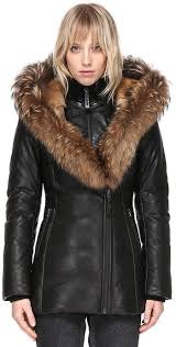 Mackage Ingrid Winter Down Leather Jacket With Fur Mackage Leather Jacket Leather Jacket Leather Jackets Women