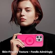 جراب حماية شفاف ورفيع بخاصية مغناطيسية متوافق مع ماج سيف وبحماية من الدرجة  العسكرية ومناسب للجيب لموبايل آيفون 15 برو ماكس 6.7 بوصة، وردي فاقع: اشتري  اون لاين بأفضل الاسعار في مصر -