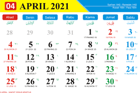 Januari 2021 dalam tanggalan jawa dimulai tanggal 17 jumadil awal 1954 sampai 17 jumadil akir 1954. Kalender Jawa 2021 April Dan Hari Buruk Yang Harus Dihindari Kumparan Com