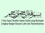 Jan 30, 2020 · doa saat sujud adalah doa luar biasa. 3 Doa Sujud Terakhir Dalam Sholat Yang Mustajab Lengkap Dengan Bacaan Latin Dan Terjemahannya Halaman All Tribun Sumsel