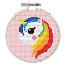 It measures around 2 ¾ x 3 ¼ inches. Pdf Cross Stitch Unicorn Pattern Fun For A Beginner Cross Etsy In 2021 Unicorn Cross Stitch Pattern Cross Stitch Embroidery Mini Cross Stitch