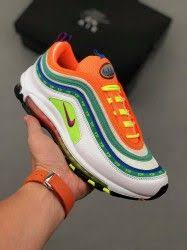 Nike Air Max 97 Premium 97 White Green Orange Ci1504 100 Unisex Running Shoes Nike Air Max Nike Air Max 97 Air Max