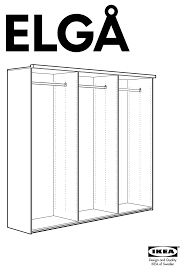 See more ideas about ikea wardrobe, ikea pax, ikea pax wardrobe. Ikea Elga Wardrobe Frame 85x23x80 Instructions Manual Pdf Download Manualslib