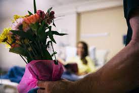 Flowers for patients in hospital. Hospital Friend Brings Flowers To Patient By Sean Locke Hospital