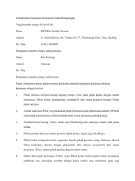 Hal ini bertujuan untuk menjelaskan. Contoh Surat Perjanjian Kerjasama Usaha Perdagangan Mou