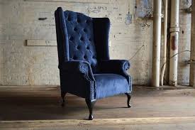 Modern Handmade Extra High Back Deep Buttoned Chesterfield Wing Chair Up For Grabs Is A Beautiful Individual Furniture Couch Upholstery Dining Room Arm Chairs