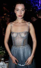 Bella Hadid Frees the Nipple at a Dior Masquerade Ball 