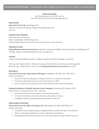 Telecharger Gratuit Microsoft Word Undergraduate Cv Science Docx