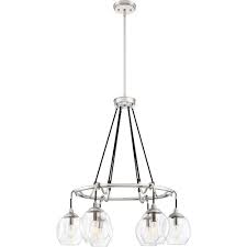 This elegant, durable exterior light fixture is sure to improve the look of your home or business. Northwood Woodlands Chandelier 5 Light Polished Nickel Finish With Clear Ebay