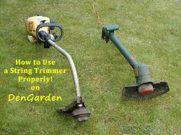 Gas powered weed eaters are more powerful, but require you to have gas on hand and may be more difficult to start up. How To Use A String Trimmer Properly Without Breaking The Line Dengarden Home And Garden