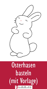Wollen sie einen farbenfrohen osterhasen basteln, verwenden sie statt weißem einfach buntes papier ihrer wahl. Osterhasen Basteln Mit Kindern Mit Vorlage Ganz Einfach Osterhasen Basteln Vorlage Osterhase Osterhasen Basteln Kinder
