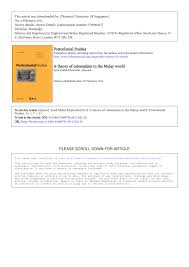 The following are the terms and conditions for the use of unsw apply online. Pdf A Theory Of Colonialism In The Malay World