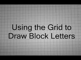 For over 150 ways to fill the letters, see this post. Using The Grid To Draw Block Letters 1 Youtube