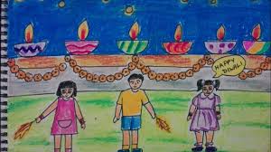 how to draw easy diwali drawing for kids youtube how to draw easy diwali drawing for kids