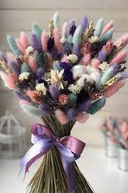 Romantic Bouquet With Strawflowers Bunny Tails Craspedia Yarrow Wheat Fox Tails Dried Flowers Beautiful Flowers Photography Beautiful Flower Arrangements