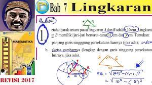 Dari soal diketahui bahwa r 15 maka. Lingkaran Matematika Kelas 8 Bse K13 Rev 2017 Lat 7 4 Esai No 1 Garis Singgung Dua Lingkaran Youtube