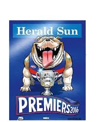 Western bulldogs acknowledge that we reside on traditional lands of the kulin nation. 2016 Afl Western Bulldogs Blue Metal Foil Limited Edition Premiership Poster 500 Heraldsun Western Bulldogs Knight Poster