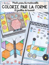 French Shapes Colour By Shapes Math Worksheets Les Formes Math Math Worksheets Math Blocks