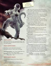 Dragon Ball DnD Campaign Setting: Frost Demon Race [V1.5] - rerelease :  rDnDHomebrew