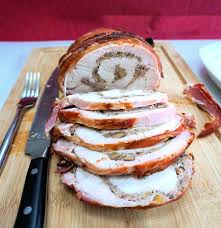 Add white wine and cook, stirring, until wine is reduced to a syrup, about 3 minutes. Stuffed Turkey Roll Recipe Cuisine Fiend