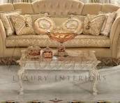 Table basse en onyx miel : design luxueux en marbre